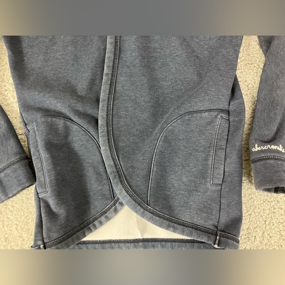 Abercrombie Kids Washed Blue Soft Relaxed Hoodie Cardigan Size 13/14 - Picture 3 of 9